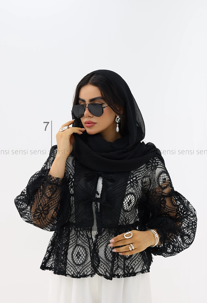 مانتو زنانه عروسکی گیپور کد1006095